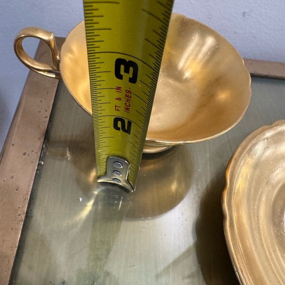 GOLD Demitasse Cup/Saucer Copelands China England Set Of 4 - Picture 8 of 9